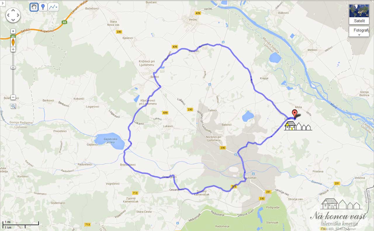 Slika poti - Cven-Branoslavci-Kamenščak